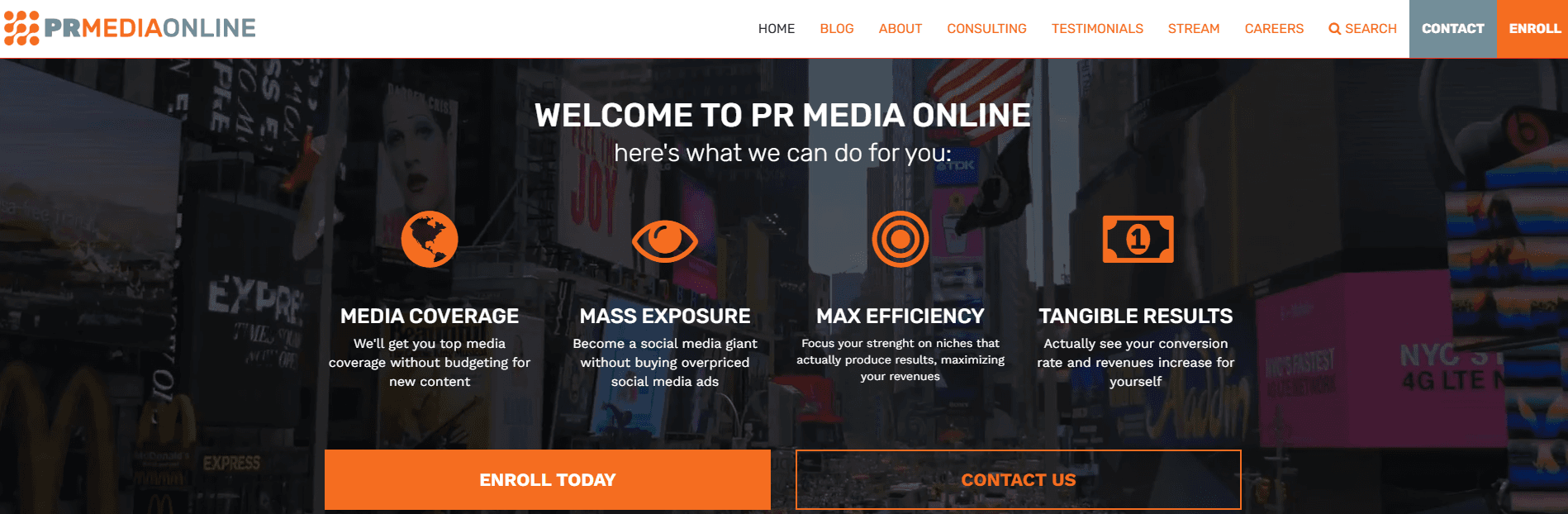 Logo for Online Pr website