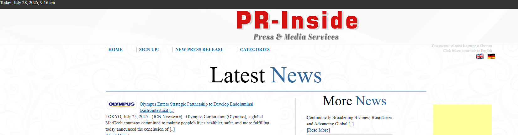 Logo for PrInside website