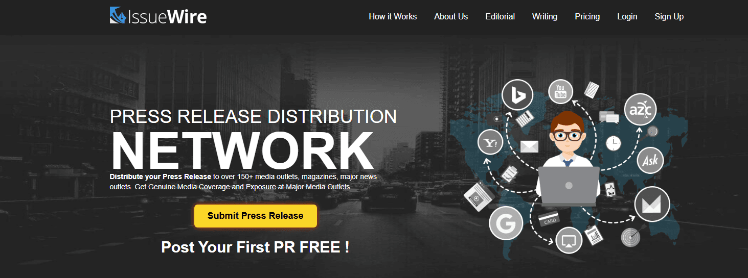 Logo for Issuewire website